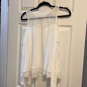 Open shoulder long sleeve top from Express